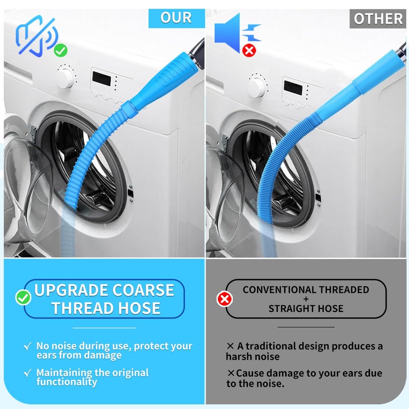 Sealegend 2 Pieces Dryer Vent Cleaner Kit New Upgrade Dryer Lint Brush Vent Cleaner Vacuum Attachment, No Noise Vacuum Hose - Image 2